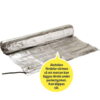 Golvvärme el alufolie Golvvärme el aluminiumfolie